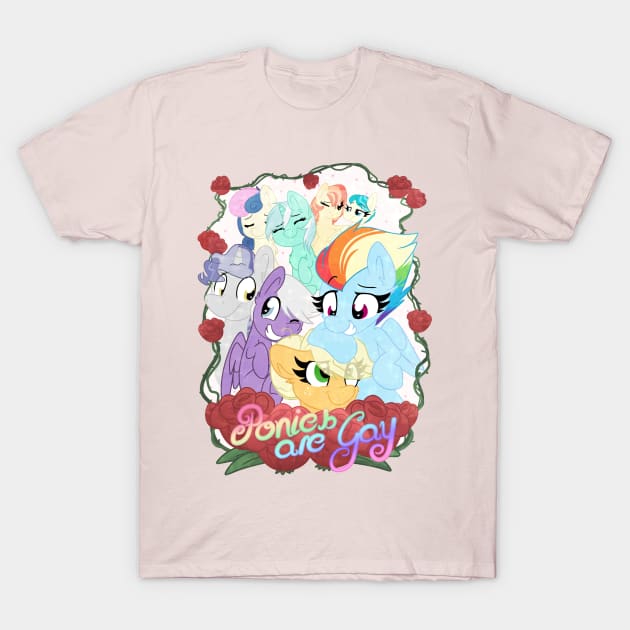 Ponies are Gay! T-Shirt by LBRCloud